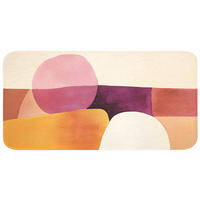 WC PŘEDLOŽKA Tvary - abstraktní - barevné 120x60 cm - terakotová, textil/plast (120/1cm) - OnlyWow