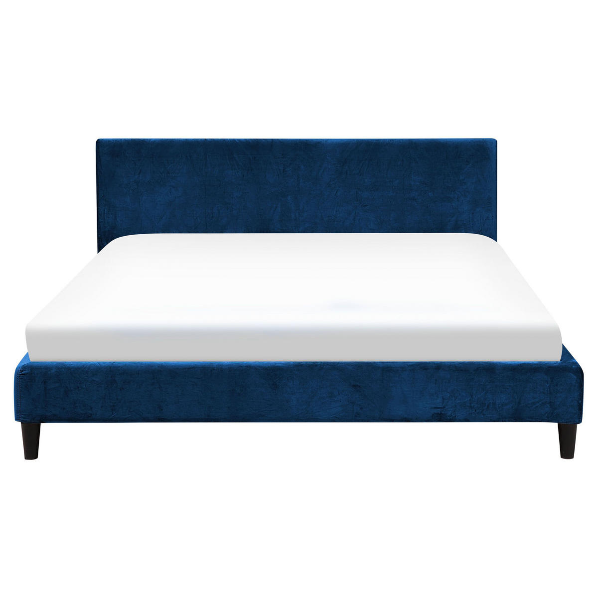 POLSTERBETT 160/200cm Dunkelblau Fitou - Dunkelblau, Textil (160/200cm) - Beliani