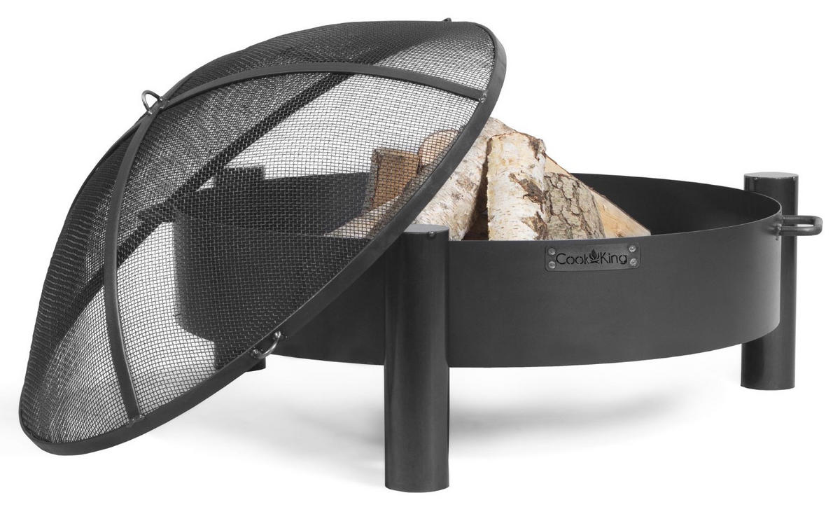 FEUERSCHALE Minnesota Stahl rund Ø 60 cm - Schwarz, Metall (60/30/60cm) - Mr. Deko