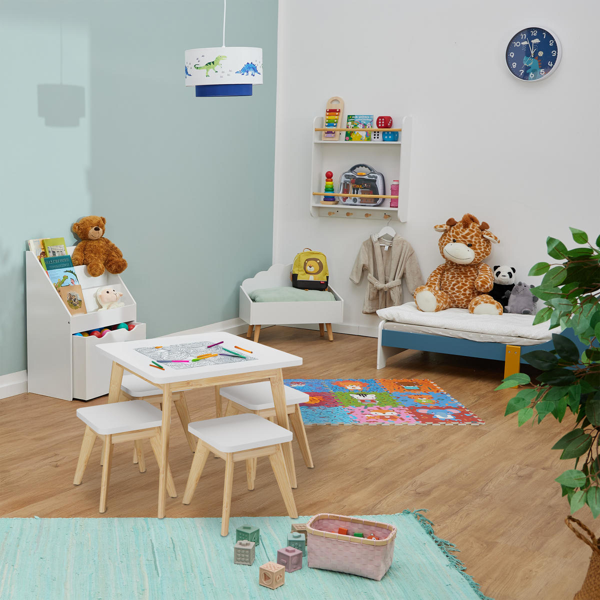 KINDERSITZGRUPPE - Multicolor, Holz/Holzwerkstoff (60/49/60cm) - Relaxdays