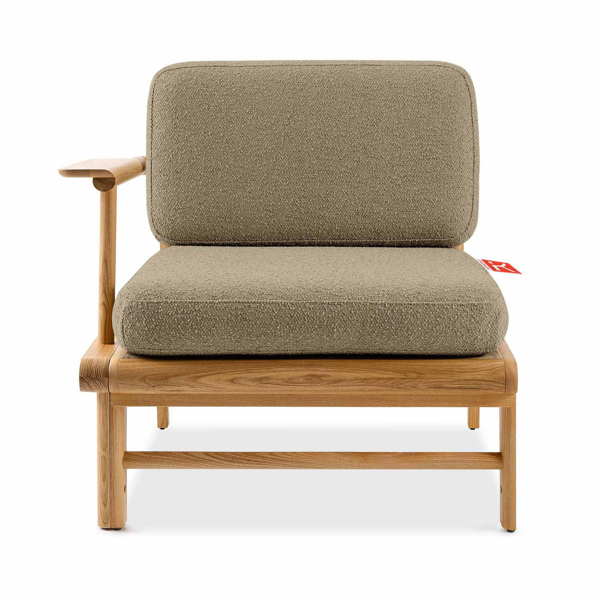 GARTENSOFA ATREDA 3-Sitzer, mit Ablage - Beige, Holz/Textil (245/74/80cm) - KONSIMO®