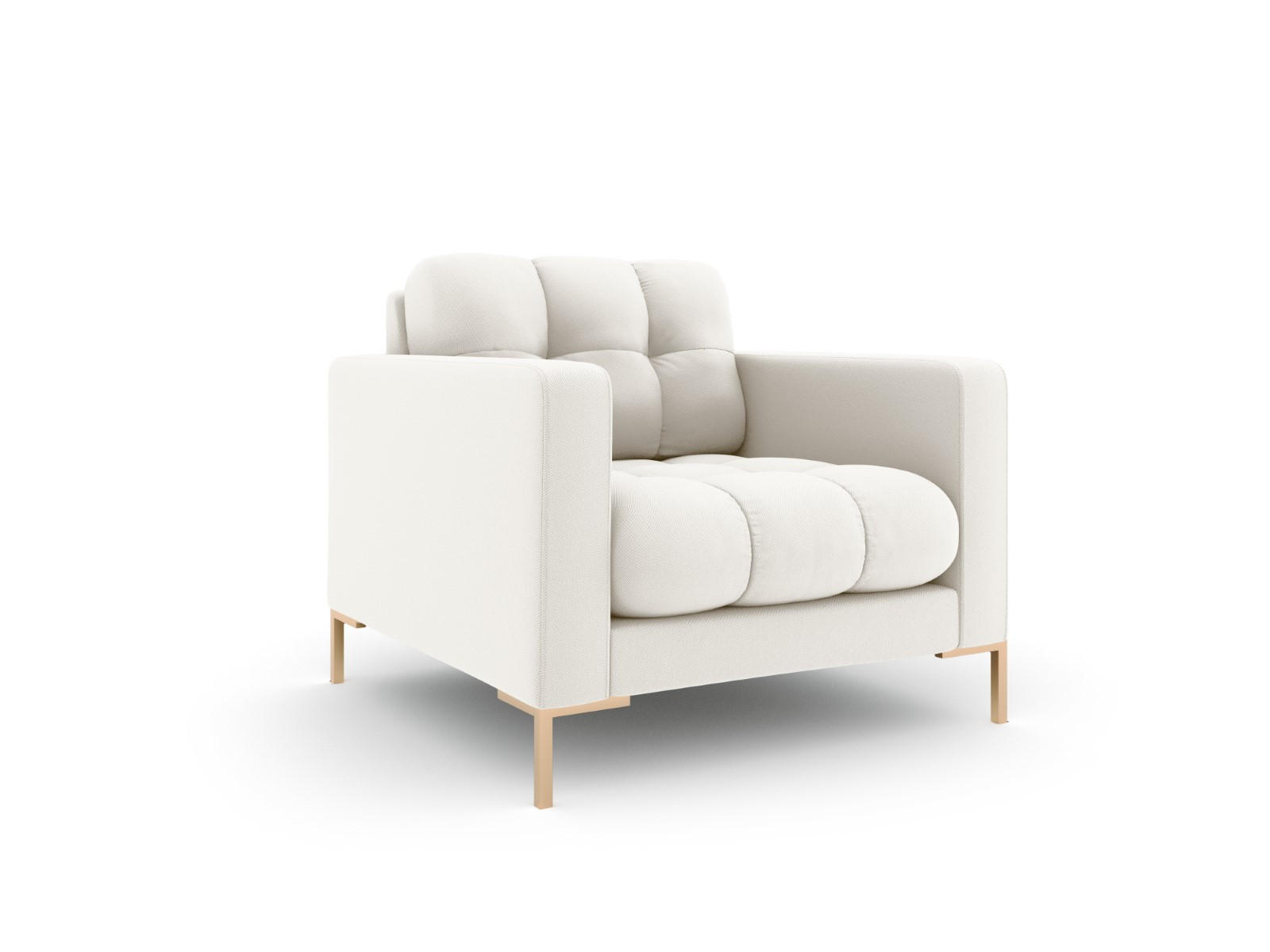 SESSEL Mamaia aus strukturiertem Stoff leichtes beige - Creme, Textil (92/75/87cm) - Micadoni