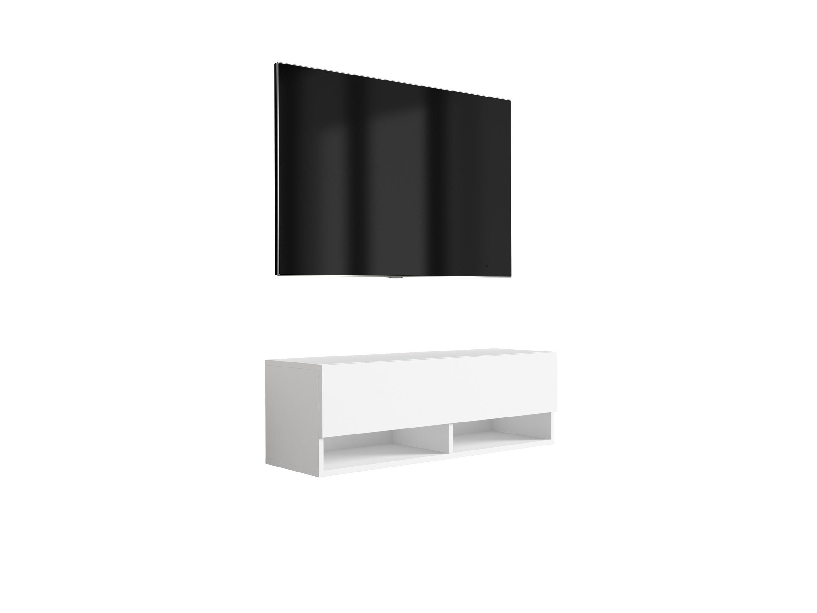 TV-LOWBOARD 100 cm Mattweiß, 100 × 32 × 34 cm - Weiß, Holzwerkstoff (100/33.6/32cm) - 3XE LIVING