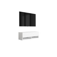 TV-LOWBOARD 100 cm Mattweiß, 100 × 32 × 34 cm - Weiß, Holzwerkstoff (100/33.6/32cm) - 3XE LIVING
