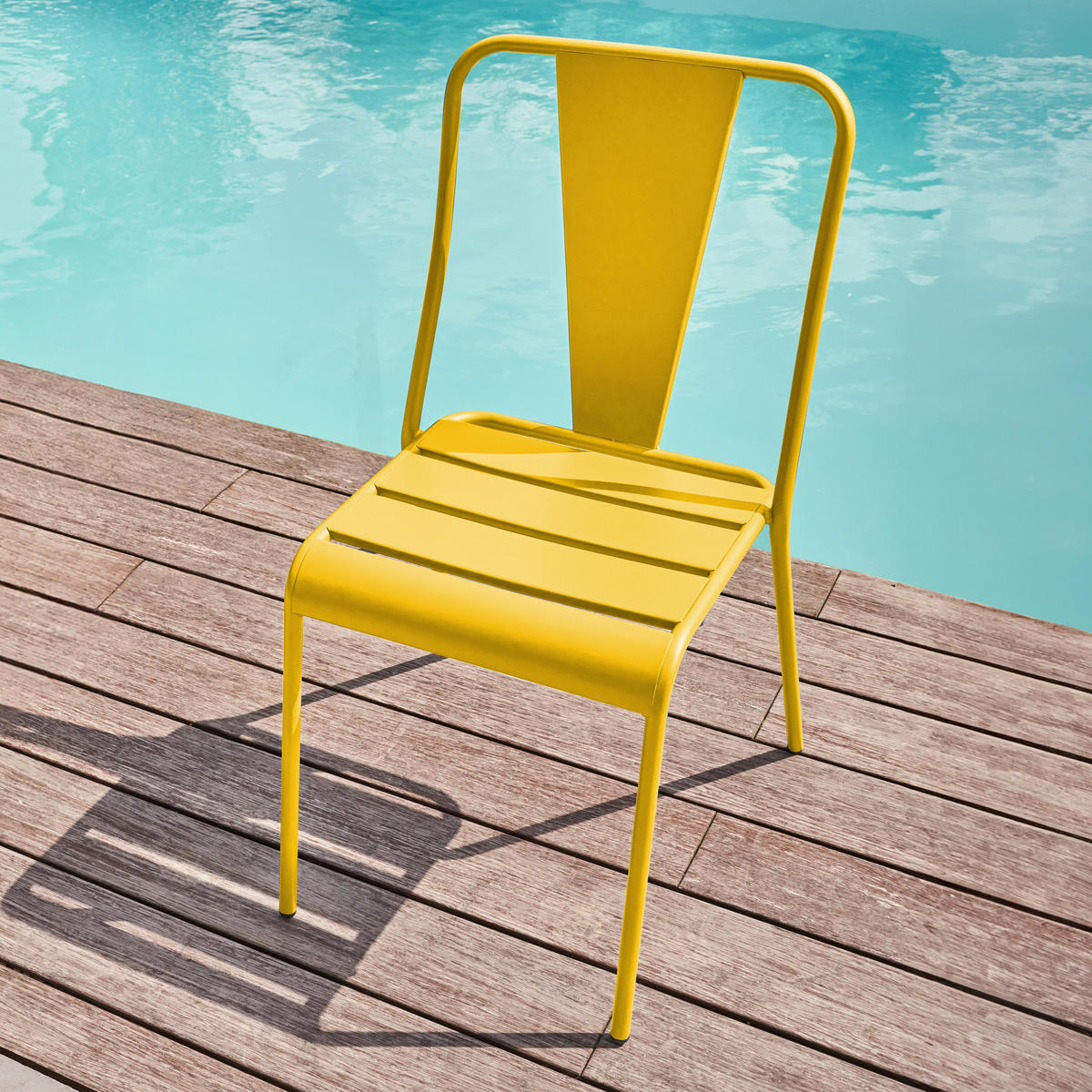 GARTENSTUHL, Gelb - Gelb, Metall (51/83/54cm) - Oviala