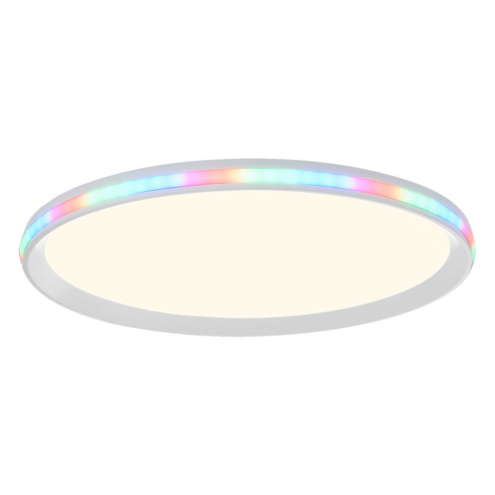 LED DECKENLEUCHTE Weiß Kunststoff - Weiß, Kunststoff (45/45/6cm)