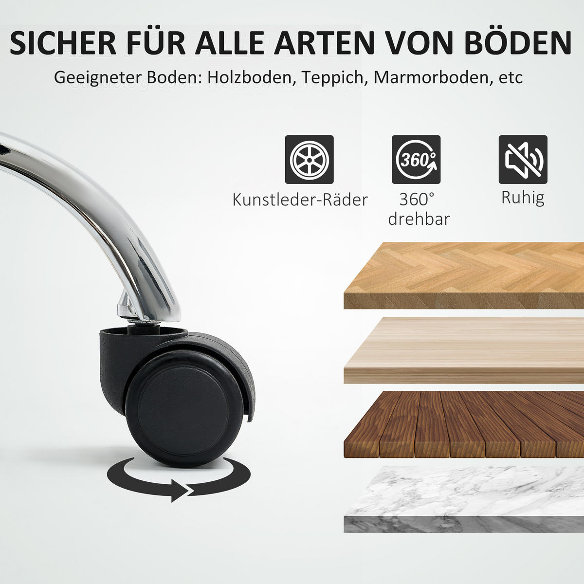 BÜROSTUHL, Höhenverstellbar Computerstuhl mit Armlehne, Schwarz - Schwarz, Kunststoff (58/123/58cm) - HOMCOM