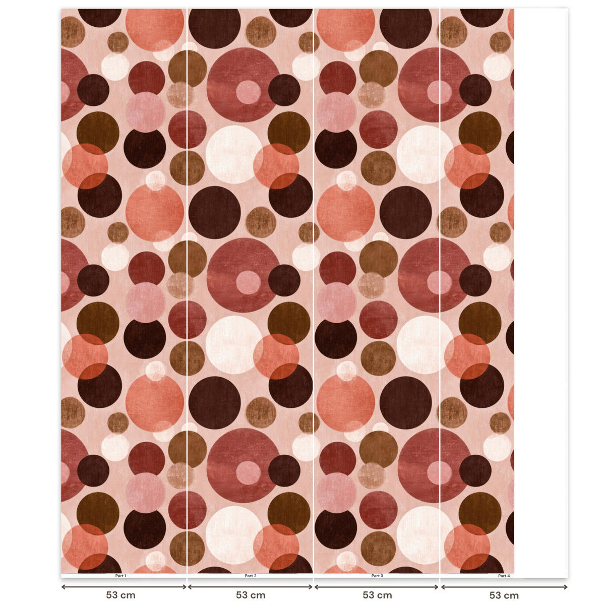 TAPETE - Kreise - Modern - Farbenfroh - 200x240 cm - Multicolor, Papier (200/240cm) - OnlyWow