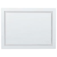 OGLINDĂ DE BAIE CU LED 80/60 cm argintie Prenois - argintiu, sticlă (80/60/4cm) - Beliani