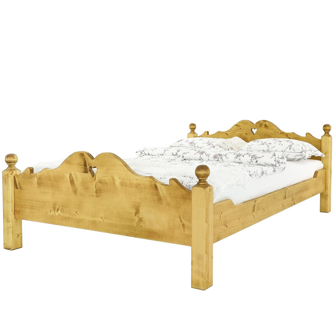 BETT aus Massivholz MEXICANA - Honig, Holz (180/200cm) - Seart