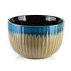 SCHALE Basic Nature Beige Blau 15.5/15.5/10.5 cm Keramik - Blau/Beige, Keramik (15.5cm) - Mondex