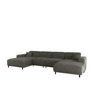 WOHNLANDSCHAFT Gloria In Scala - Anthrazit, Holzwerkstoff/Textil (378/73/165cm) - Fun Möbel