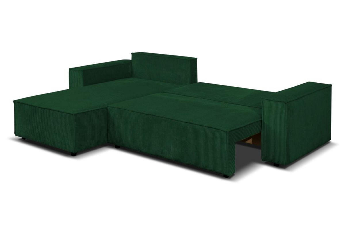 ECKSOFA Passio L-Form mit Schlaffunktion und Bettkasten 275 cm grün - Grün, Kunststoff (275/190cm) - Margaret Hadas24