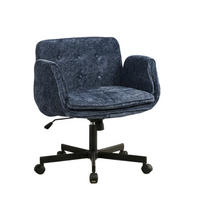 DREHSTUHL DE-40933 mit 5-fach verstellbaren Armlehnen Blau - Blau, Metall (62/79/71cm) - ComfortXL