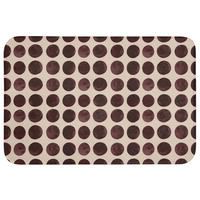 KOUPELNOVÁ PŘEDLOŽKA Puntíky - Vzor - Hnědý 90x60 cm - bordeaux, textil/plast (90/60cm)