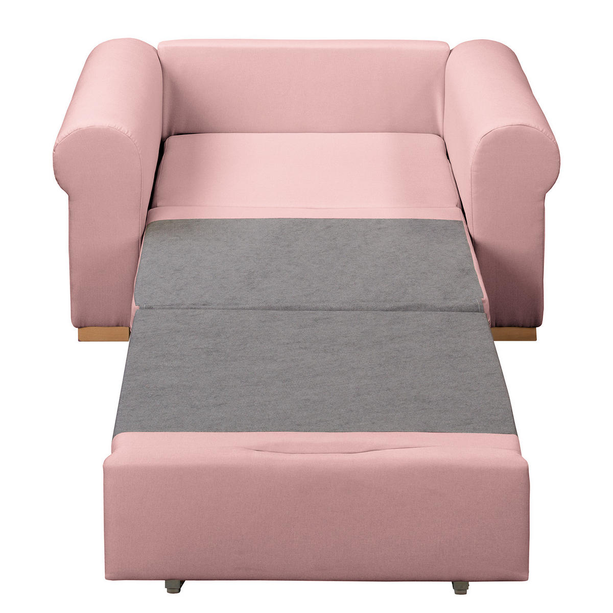 SCHLAFSOFA mit Husse - Buchefarben/Mauve, Buchenholz/Textil (125/90/90cm) - home24