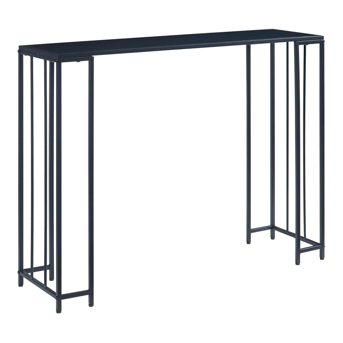 BEISTELLTISCH-SET 2 TLG. Ørsta - Schwarz, Holzwerkstoff/Metall (30/100/80cm) - [en.casa]