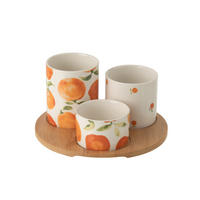APERITIF-SET WO - Orange, Keramik (8/9.5/8cm) - J-Line