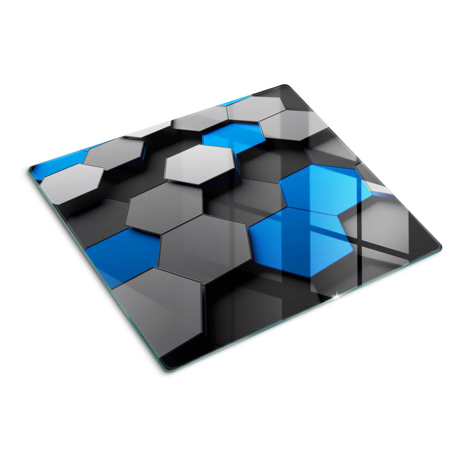 GLASPLATTE 60x52 cm 3D - Schwarz, Glas (60/0.4/52cm) - TULUP