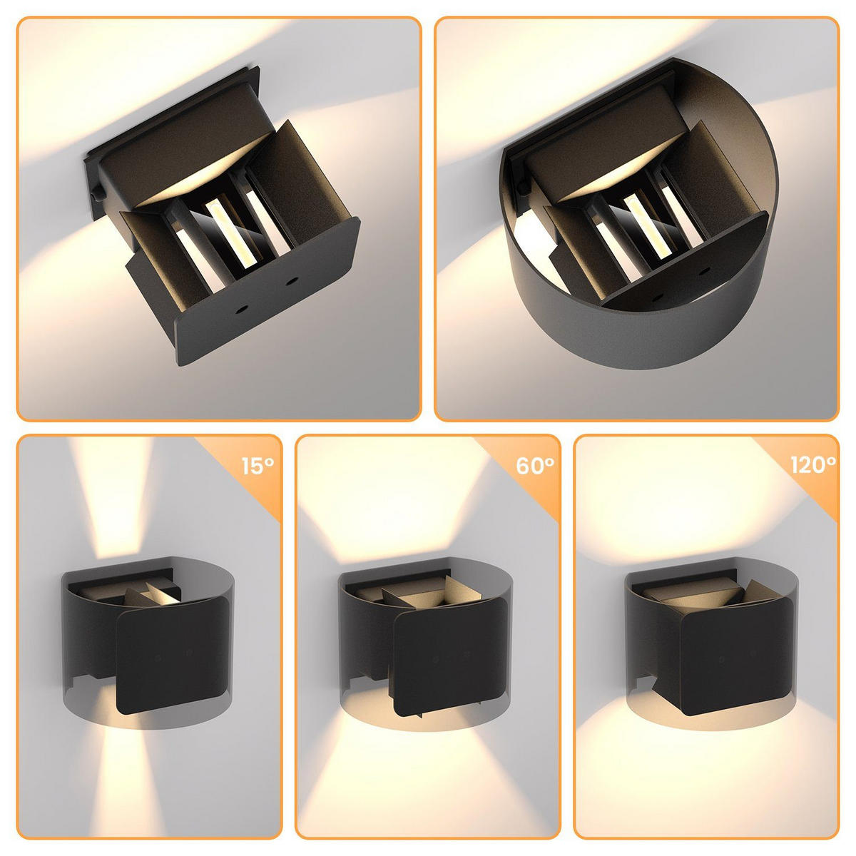 LED WANDLEUCHTE Herz - Schwarz, Metall (12/10/14cm) - Nettlife