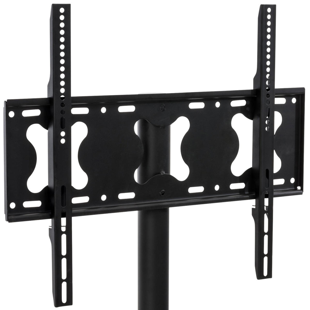 TV-STÄNDER WESEL rund 64x53x100cm Metall Schwarz-Matt Fernsehständer - Schwarz, Metall (64/100/53cm) - DELUKE