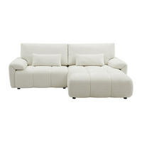SOFA - 4 Personen - stoff - gebrochenes weiß Anelko - Weiß, Textil (242/90/171cm) - Vente-Unique
