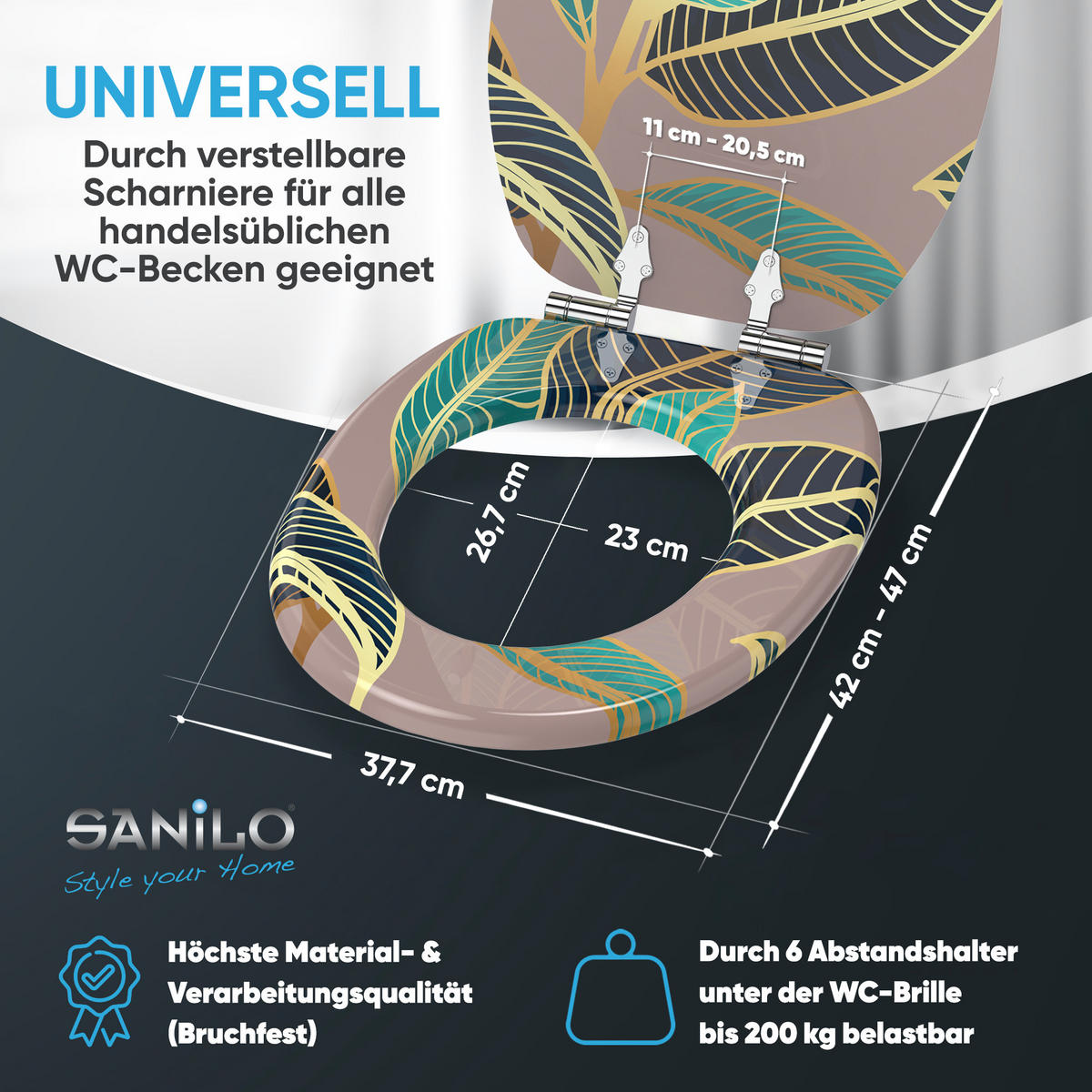 WC Sitz mit Absenkautomatik Zalina - Pink, Holzwerkstoff (38/6/47cm) - Sanilo