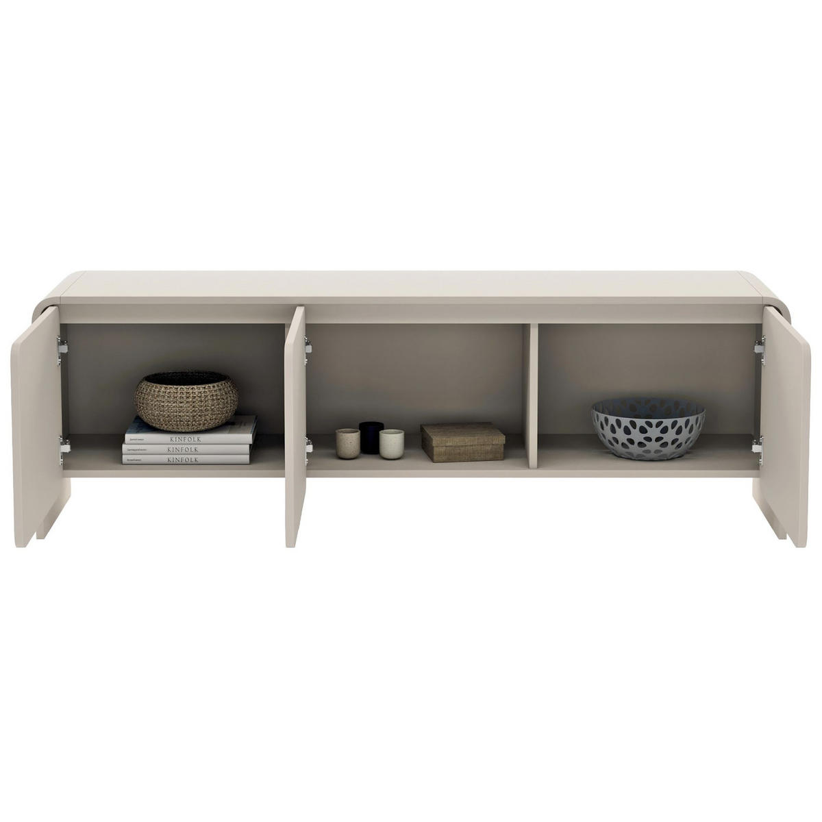 TV-LOWBOARD Lummo Kaschmirgrau 156 cm - Taupe, Holzwerkstoff (156/50.5/39cm) - Selsey