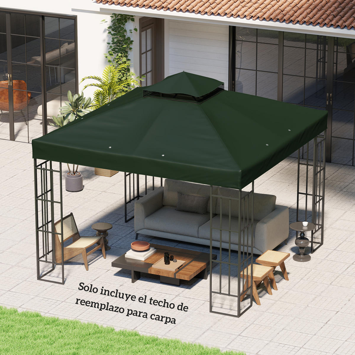 ERSATZDACH Grun 1 Stück - Grün, Naturmaterialien (300/300cm) - GiPP