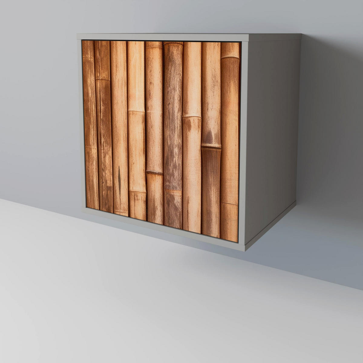 SIDEBOARD NATURAL WOOD, Grau, 57,5x42x75,5 cm, Goldfarbene Metallfüße - Goldfarben/Multicolor, Holzwerkstoff/Metall (57.5/75.5/42cm) - SpaceRebels