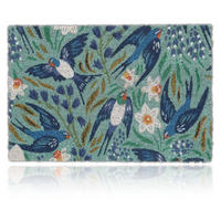 FUSSMATTE Bunt Schwalbenmotiv 60x40 cm - Multicolor, Kunststoff/Textil (60/40cm) - Relaxdays