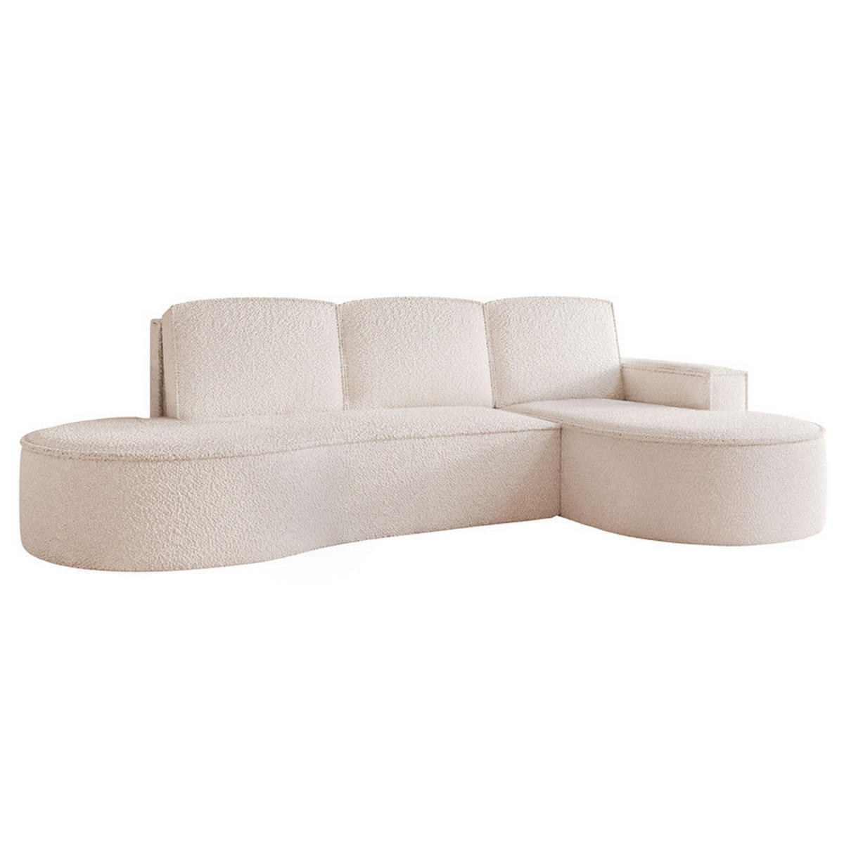 ECKSOFA SOFIA mit Schlaffunktion und Bettkasten Weiß - Weiß, Holzwerkstoff/Kunststoff (277/157cm) - Idohome