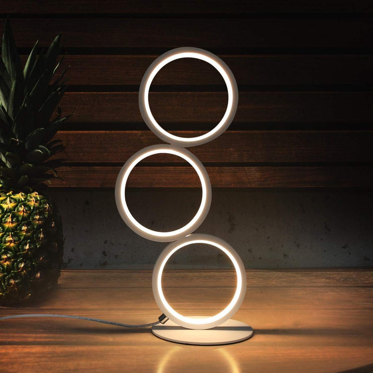 LED-TISCHLEUCHTE Chemnitz 14/14/38 cm - Weiß, Metall (14/14/38cm) - Nettlife