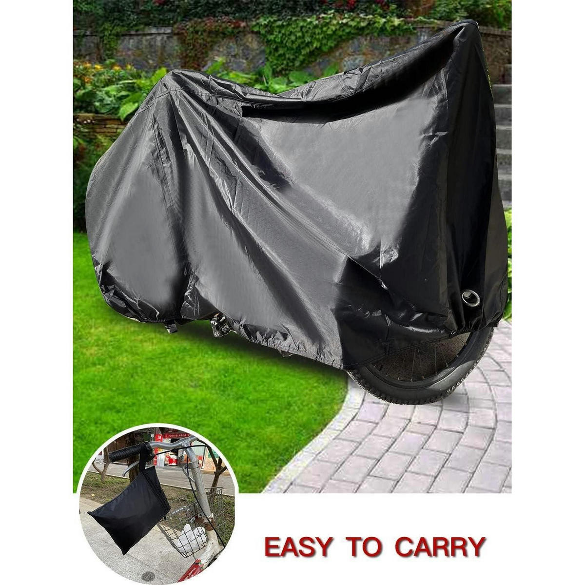 FAHRRADABDECKUNG Wasserdicht 200 x 110 x 90 cm - Schwarz, Textil (110/90/200cm)