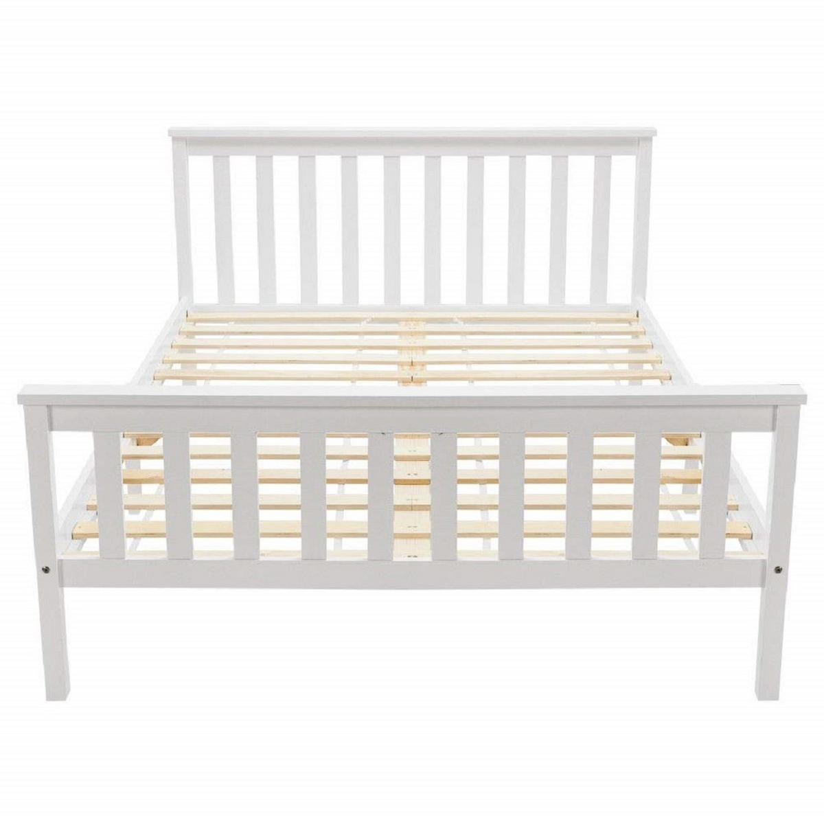POLSTERBETT 140/200 cm mit Lattenrost,stabile Kiefer-MDF-Konstruktion, Weiß - Weiß, Holzwerkstoff (140/200cm) - Redom