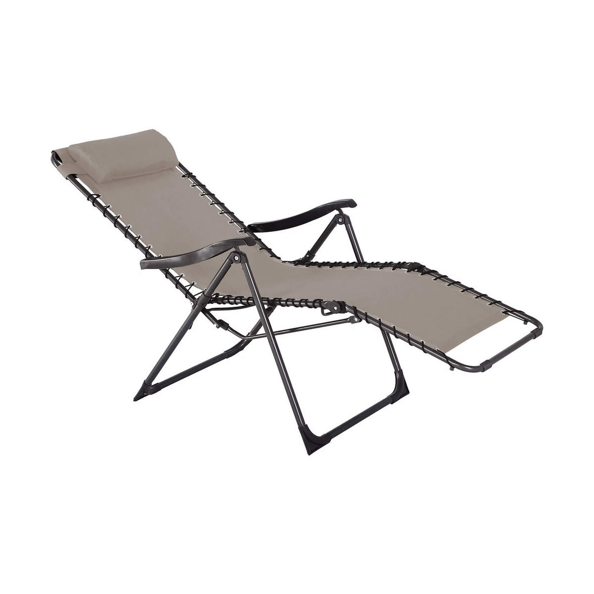 GARTEN-RELAXSESSEL Beige 104/66/113 cm - Beige, Metall (66/113/104cm) - Mobili Rebecca