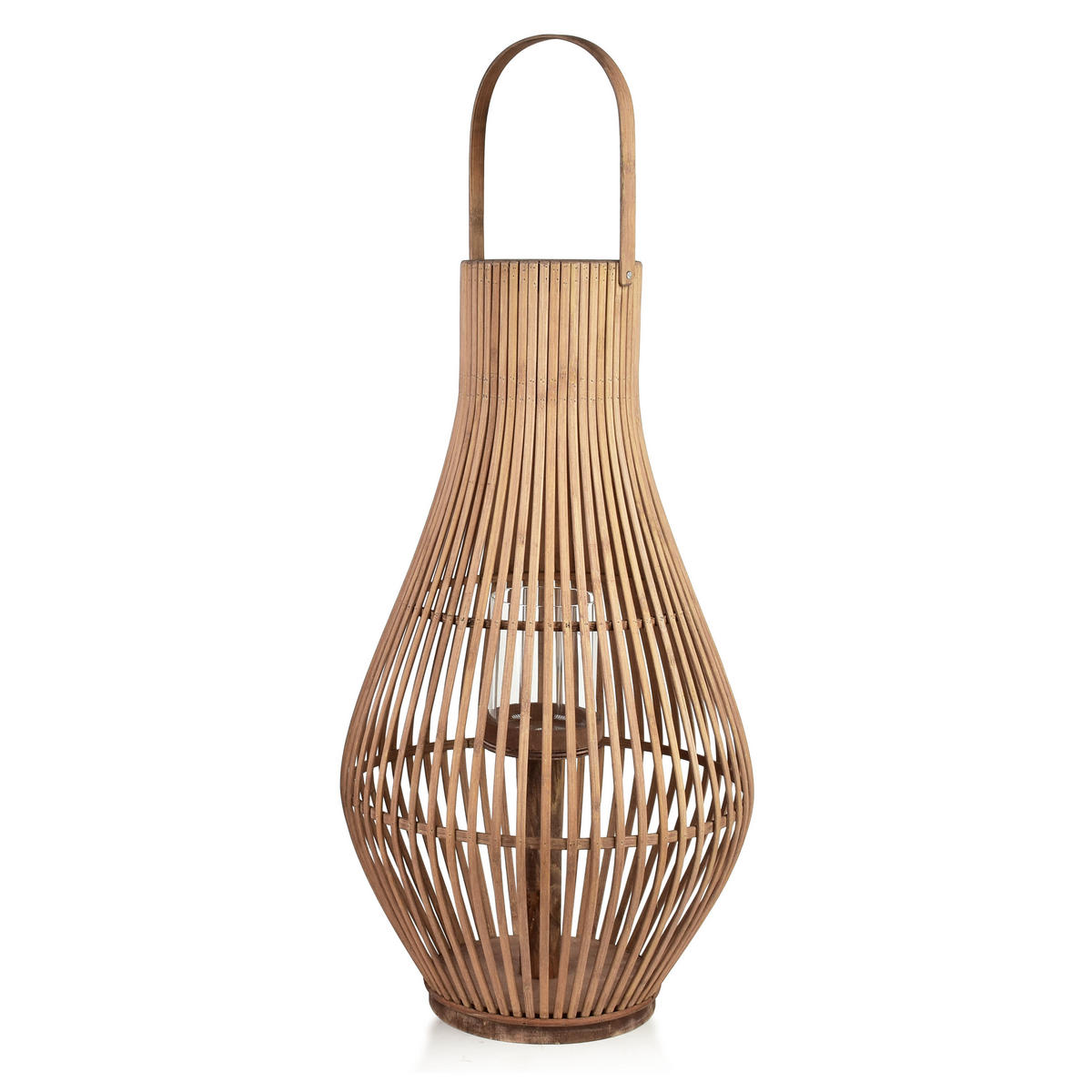 LATERNE Levi braun 25/36/83 cm Holz - Braun, Holz (25/83/36cm) - Mondex