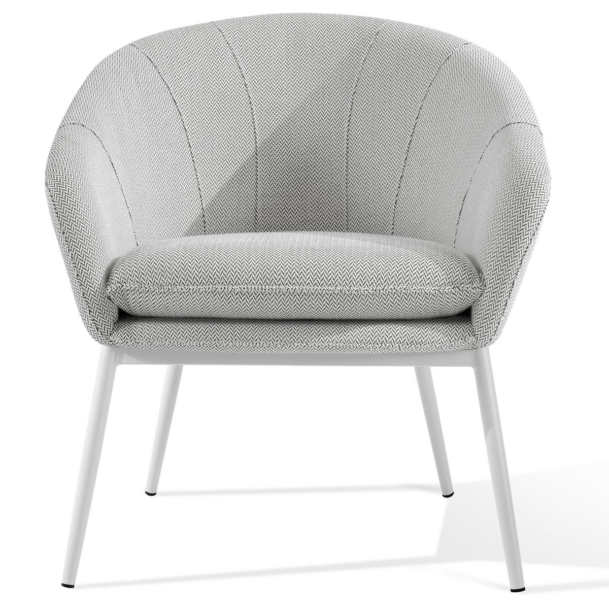 GARTENSESSEL SOLIS Loungesessel, - Hellgrau, Textil/Metall (69/76/66cm) - KONSIMO®