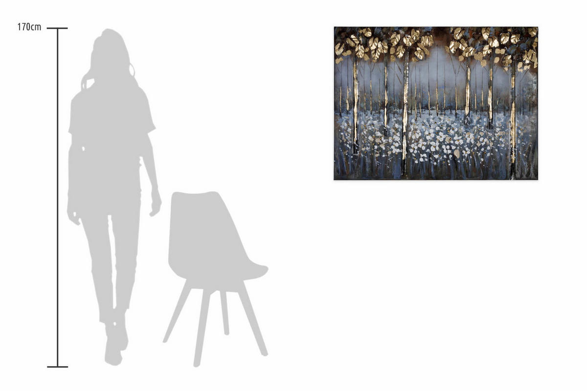 METALLBILD 100/70 cm - Weiß, Metall (100/70cm) - KUNSTLOFT