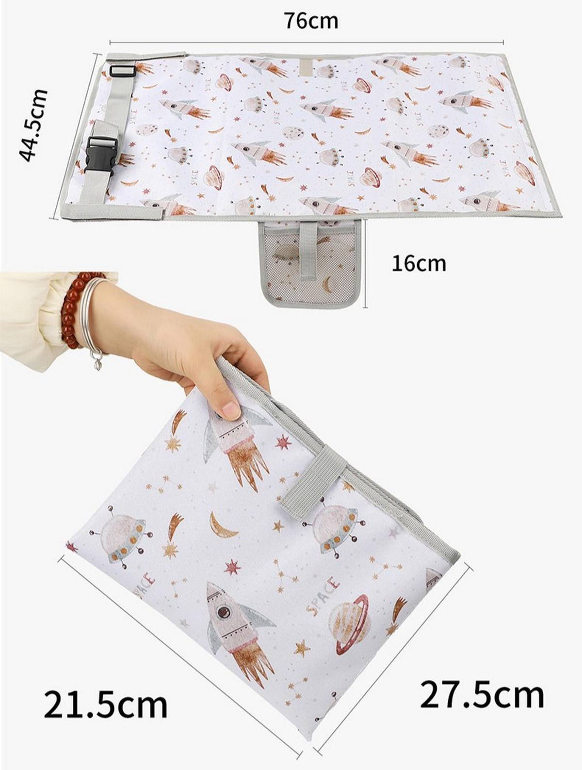 REISEBETT 76/44,5 cm - Multicolor, Textil