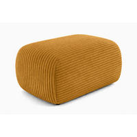 HOCKER Sitzpouf Für Wohnzimmer, Cordstoff Poso, Senffarbe, BIS - Gelb, Holz (64/40/40cm) - Kaiser Möbel