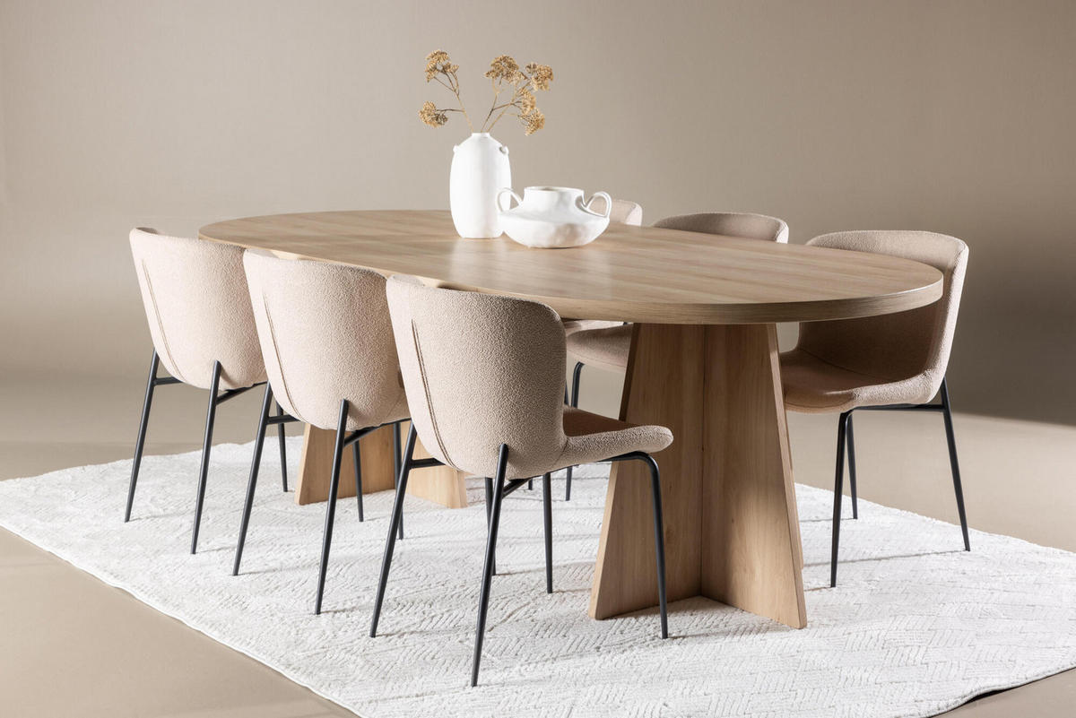 ESSTISCH BOOTCUT Beige 115x230x76 cm - Beige, Holzwerkstoff (230/115/76cm) - FURNLUX