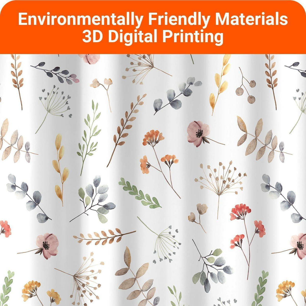 DUSCHVORHANG Grasblätter 240 x 200 cm - Multicolor, Textil (240/200cm)