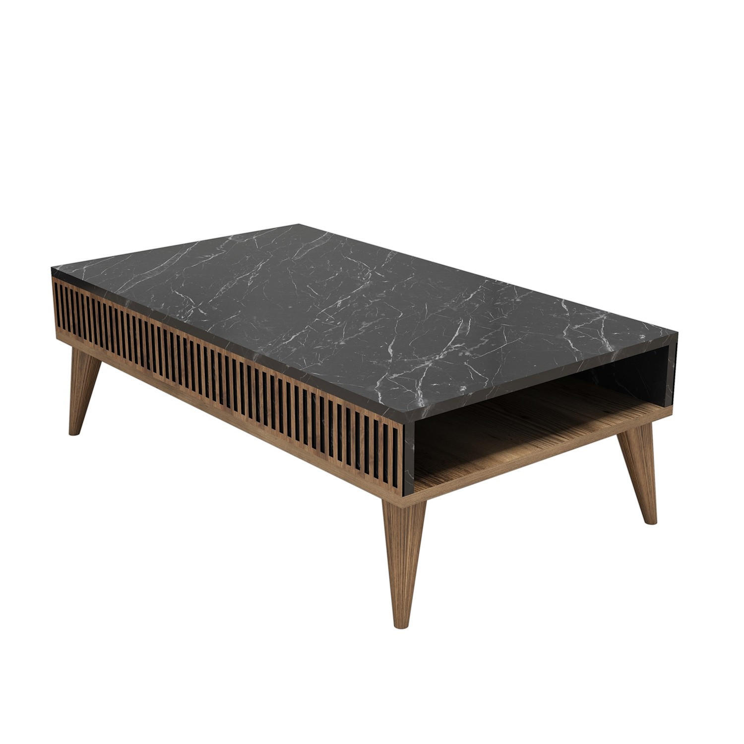 COUCHTISCH milan Schwarz - Schwarz, Holz (105/60/34cm) - Habitat Garten