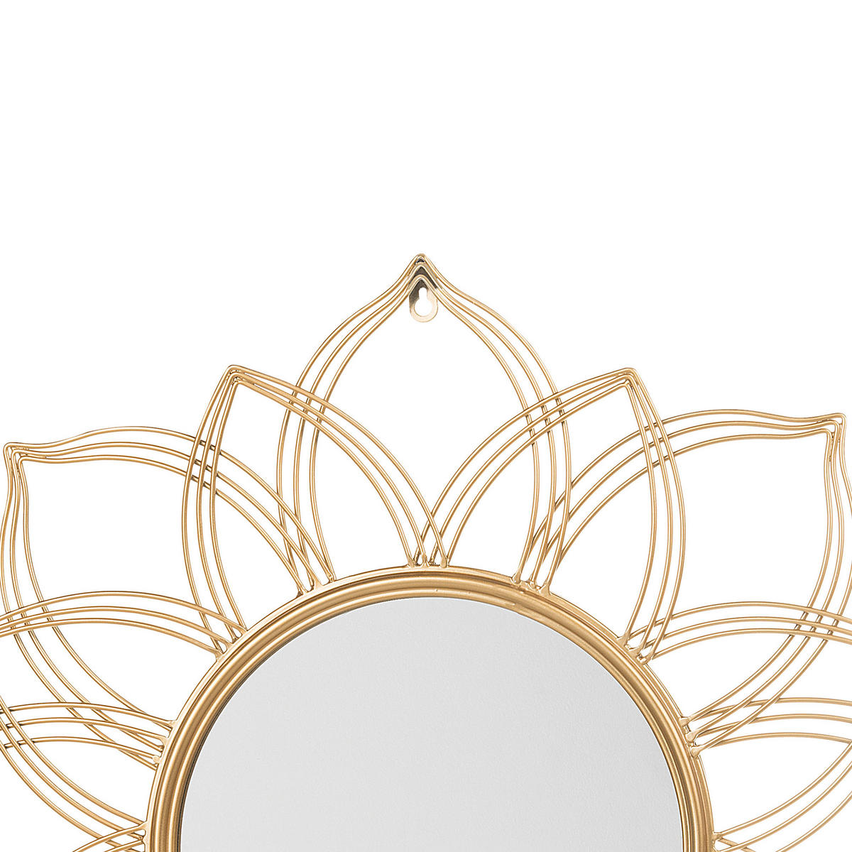 WANDSPIEGEL gold Blütenform 67 cm Milly - Goldfarben, Metall (67/67/4cm) - Beliani