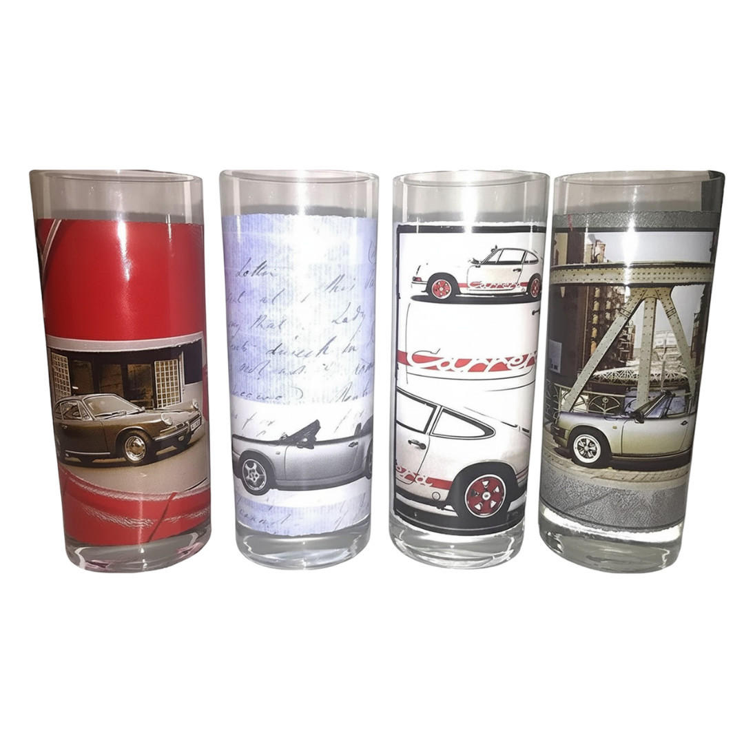 LONGDRINKGLAS 4er Set 300 ml, Kristallglas, Design Gläser, Trinkglas, Cocktailglas, Whiskyglas, Küchenzubehör, Geschenkset, hochwertiges Glas - Multicolor, Glas (1.2L) - Porsche