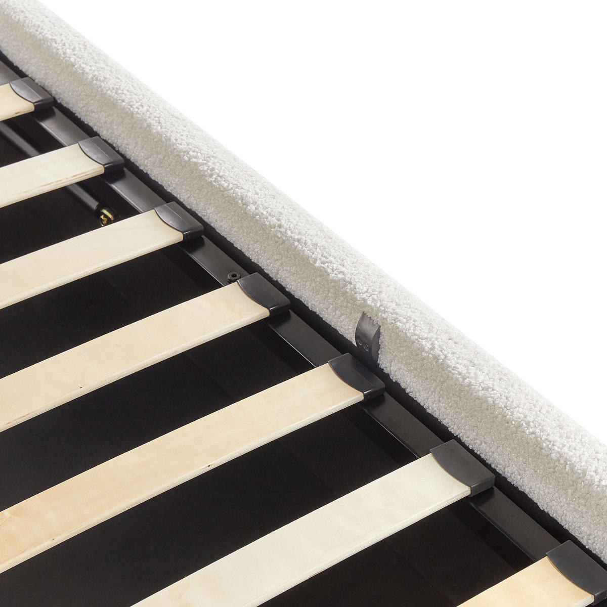 OTTOMANE-BETT 140/200 cm Weiß Dinan - Weiß, Textil (140/200cm) - Beliani