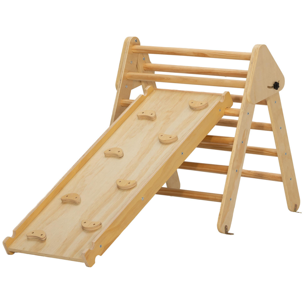 KINDER-KLETTERSET DE-09802 Holz - Naturfarben, Holz (64.5/59/147cm) - ComfortXL