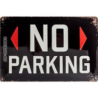 BLECHSCHILD 20/30 cm Achtung No Parking - Multicolor, Metall (30/20/0.2cm) - Nostalgic-Art