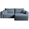ECKSOFA Kornel mit Schlaffunktion Blau Boucle - Blau, Textil (248/165cm) - Bromarkt